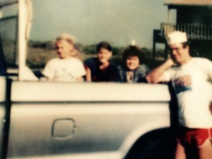 Here's a safer 70's option for traveling to Bolivar to Beaumont.  The back of the pick up truck with my besties Suzanne and Stephanie.